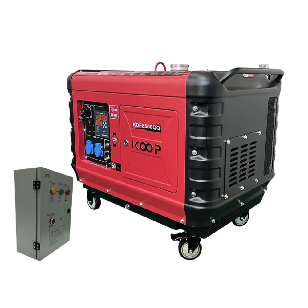 Generador Diésel insonoro 6.5KVA,kOOP 220V con ATS