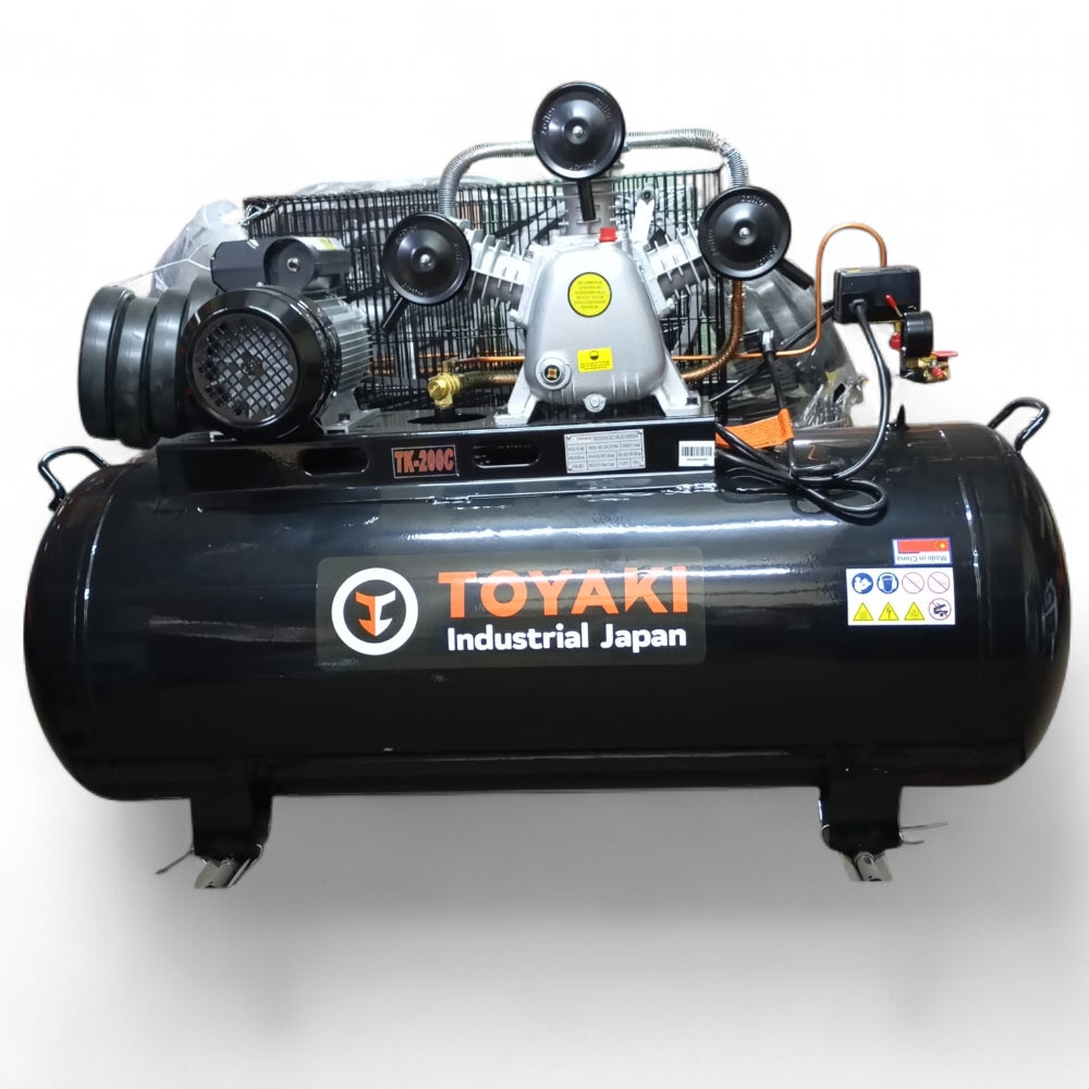 Compresor 200lts 3hp Toyaki Tk-200c