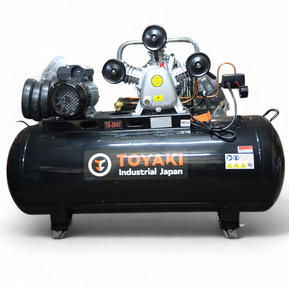 Compresor 200lts 3hp Toyaki Tk-200c