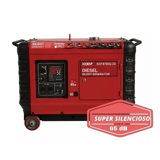 Generador Diésel insonoro 6.5KVA,kOOP 220V con ATS